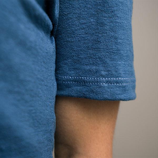 chanvre textile-tshirt chanvre bleu-nunti sunya