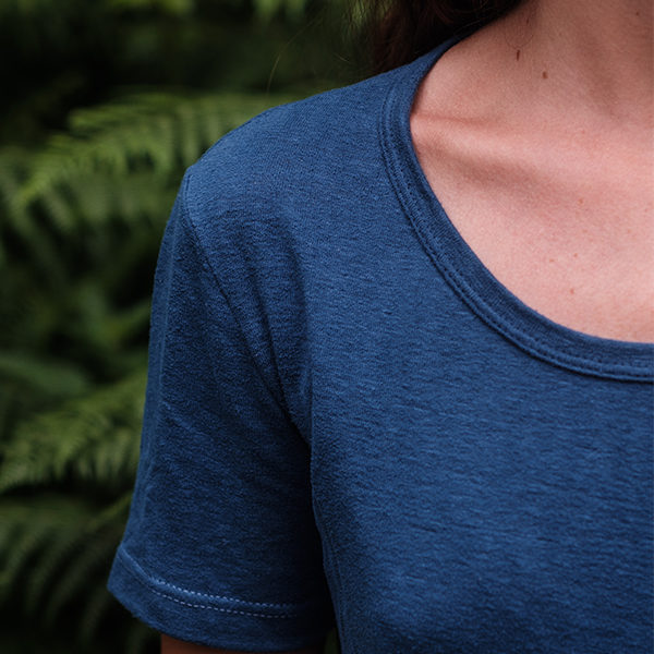 t-Shirts Femme Nunti-Sunya en chanvre Bleu de Nîmes